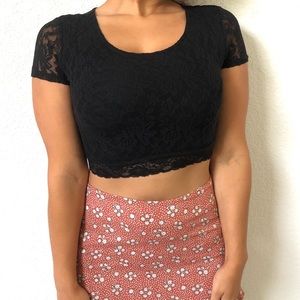Nordstrom Black Crop Top